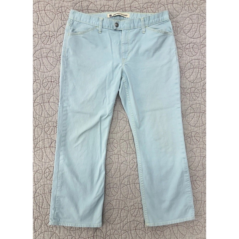 Gap Jeans Womens Size 12 Low Rise Cropped Blue VTG Y2K Denim 5 Pocket Flat Front